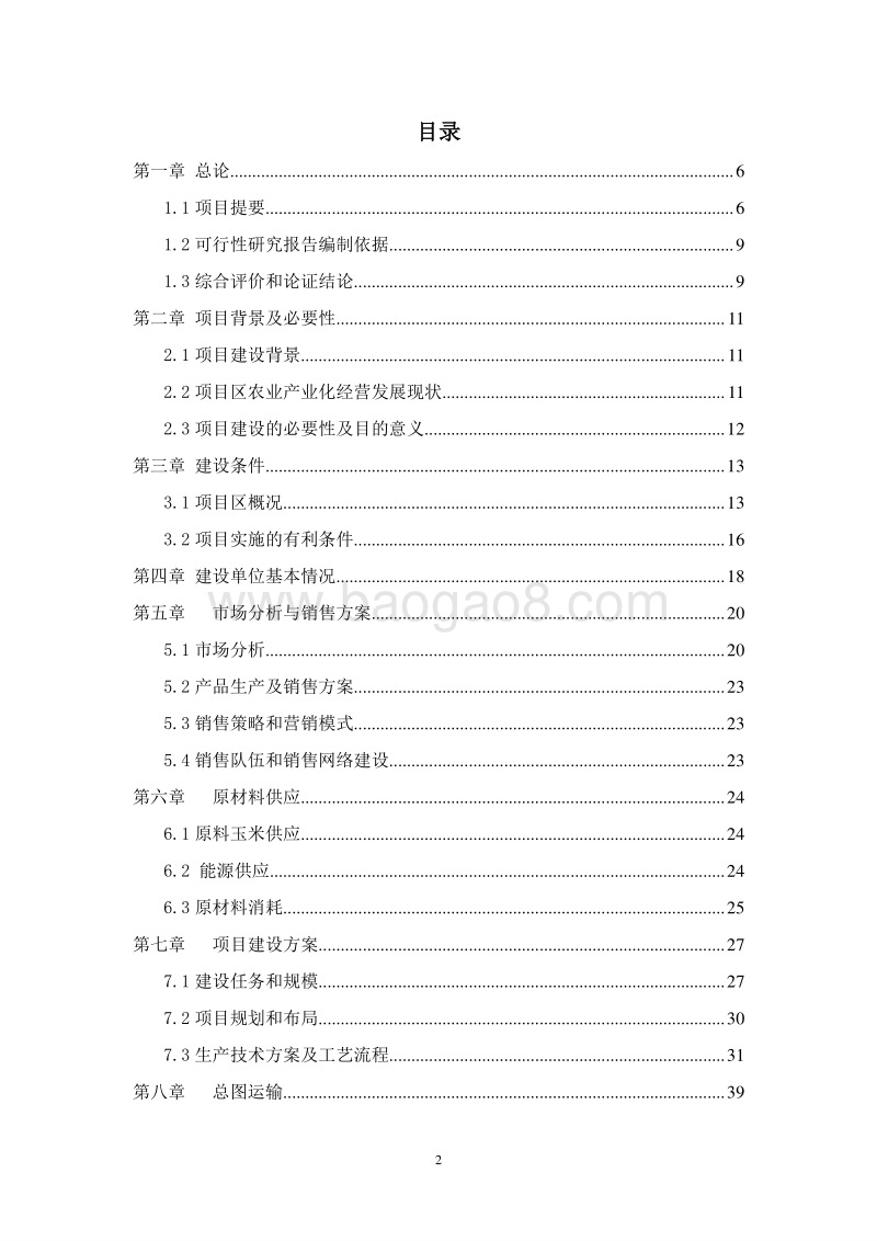 30万吨食用酒精扩建项目可行性研究报告.doc_第2页