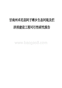 生态河堤及拦洪坝建设工程可行性研究报告.doc