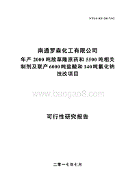 XX化工敌草隆项目可行性研究报告.doc