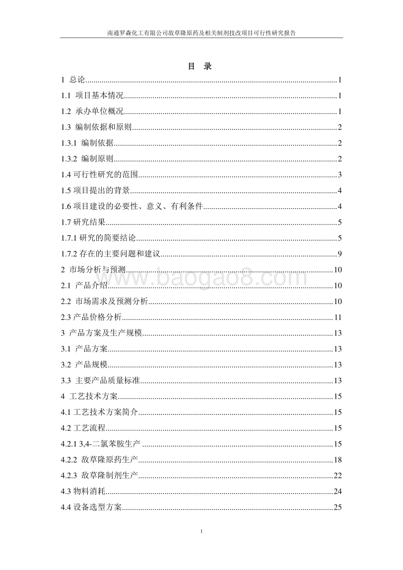 XX化工敌草隆项目可行性研究报告.doc_第2页