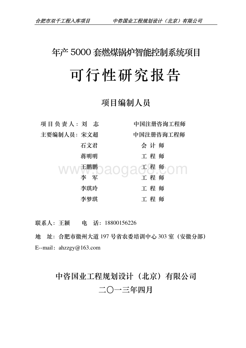 燃煤锅炉智能控制系统项目可行性研究报告.doc_第2页