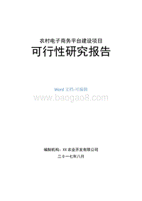 农村电子商务平台建设项目可行性研究报告.doc