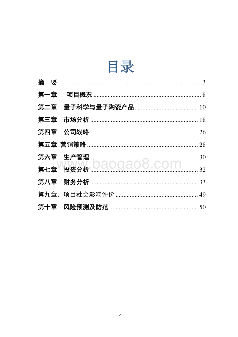 量子陶瓷产品项目可行性研究报告.doc_第2页