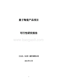量子陶瓷产品项目可行性研究报告.doc