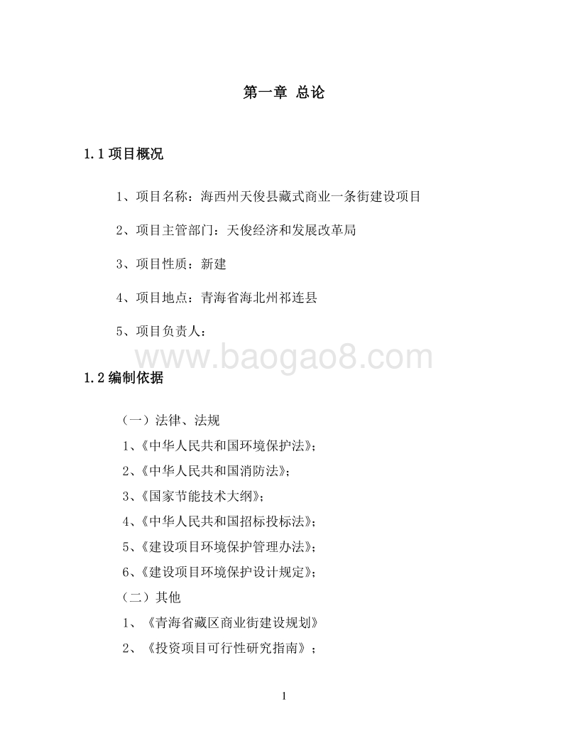 海西州天俊县藏式商业一条街建设项目可行性研究报告.doc_第3页