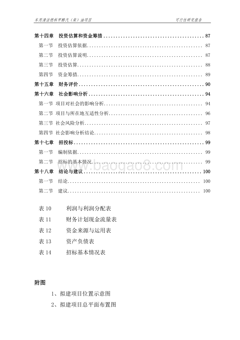 车用清洁燃料甲醇汽(柴)油项目可行性研究报告.doc_第4页