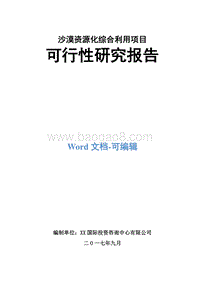 沙漠资源化综合利用项目可行性研究报告.doc