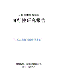 乡村生态旅游项目可行性研究报告.doc