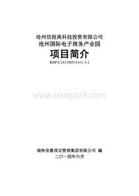 XX国际电子商务产业园项目可行性研究报告.doc