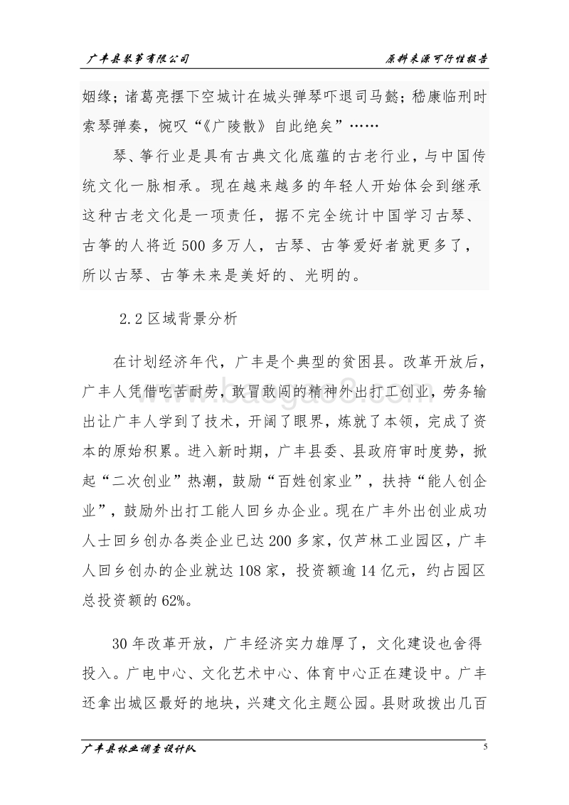 琴筝原材料建设项目可行性研究报告.doc_第5页
