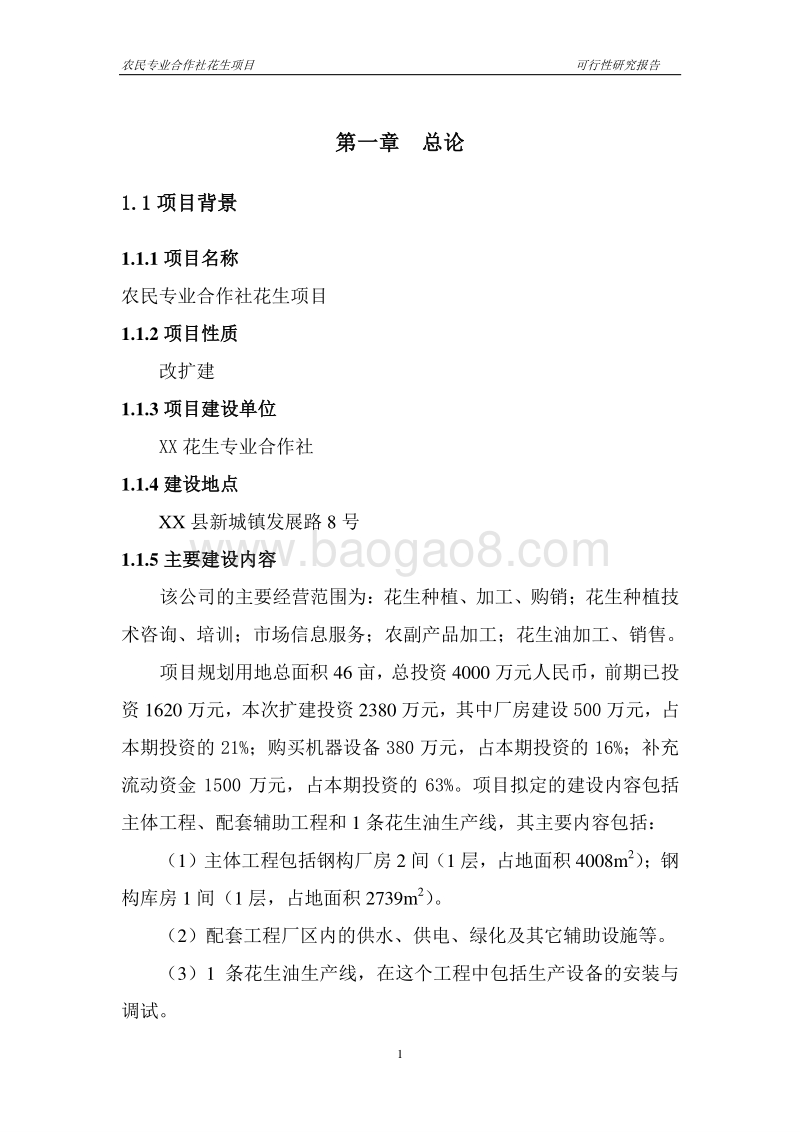 农民专业合作社花生项目可行性研究报告.doc_第5页