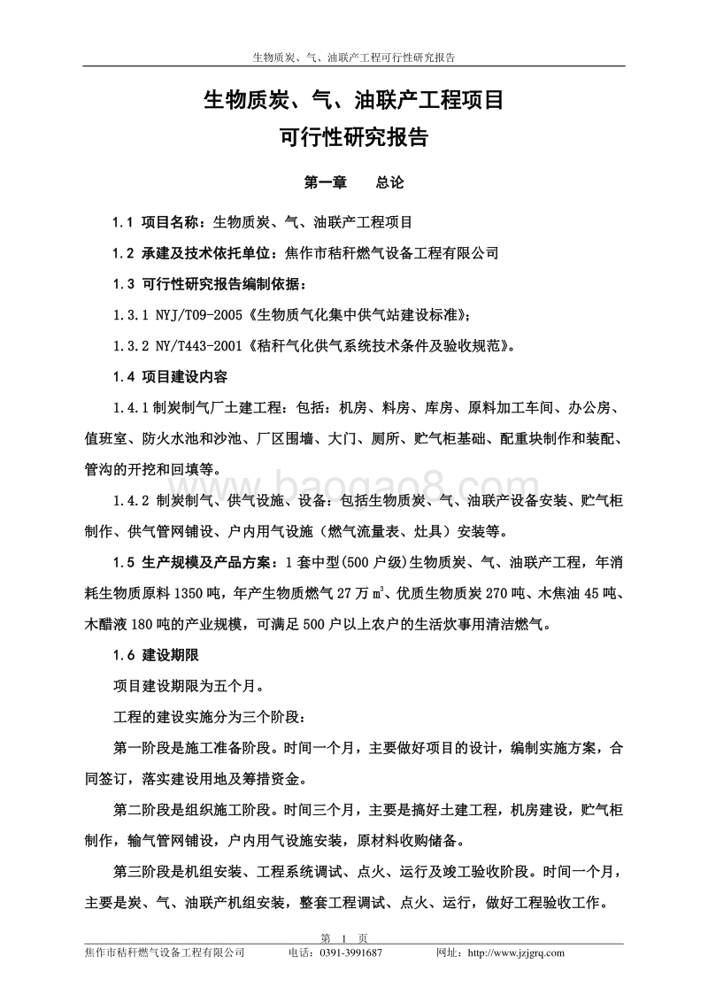 生物质炭气油联产工程可行性研究报告.doc_第5页