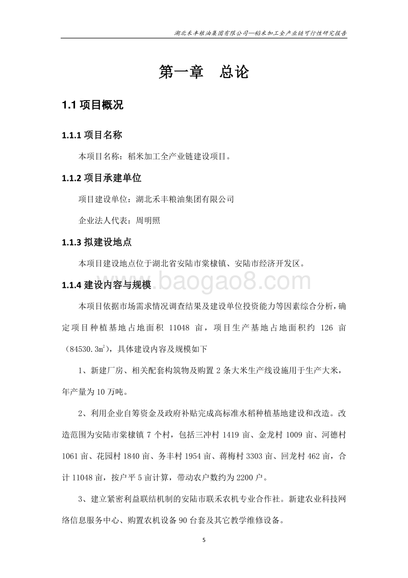 稻米加工全产业链建设项目可行性研究报告.doc_第5页