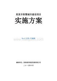 某某市智慧城市建设项目实施方案.doc