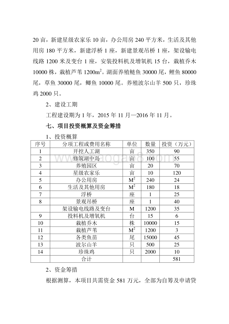 生态养殖及星级农家乐项目建议书.doc_第3页