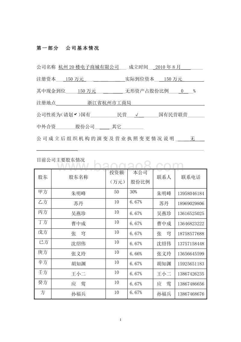杭州二十楼电子商城商业计划书(汇总).doc_第5页