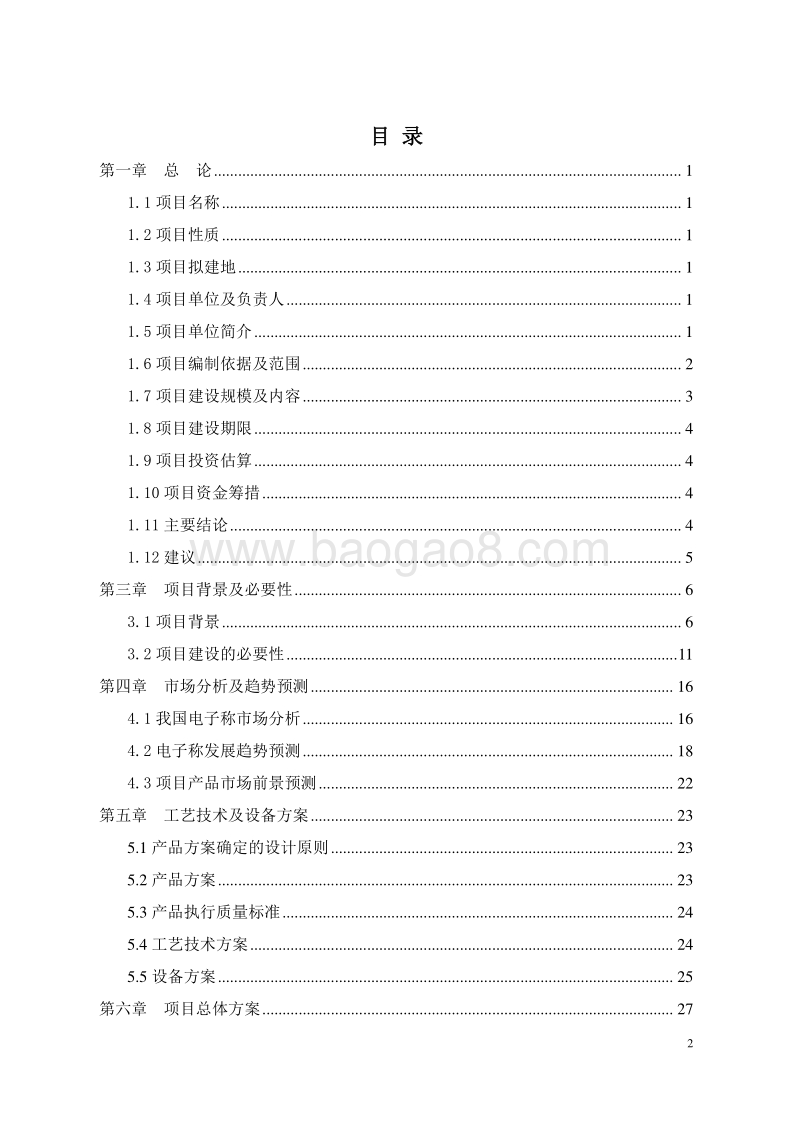 电子汽车衡生产项目可行性研究报告.doc_第2页