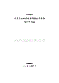 农产品电子商务中心建设项目可行性研究报告.doc