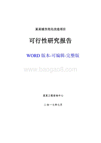 某某城市亮化改造项目可行性研究报告.doc