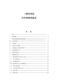 一级水电站项目可行性研究报告.doc