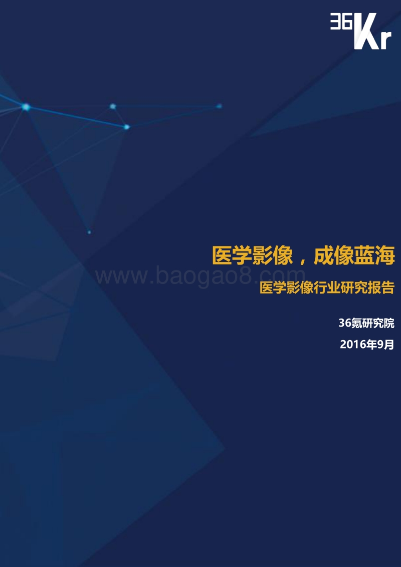 医学影像行业研究报告 - 36Kr.pdf_第1页
