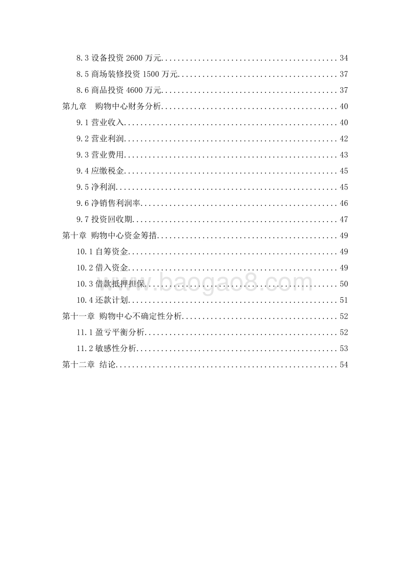 XX大型购物中心建设项目可行性研究报告.doc_第3页