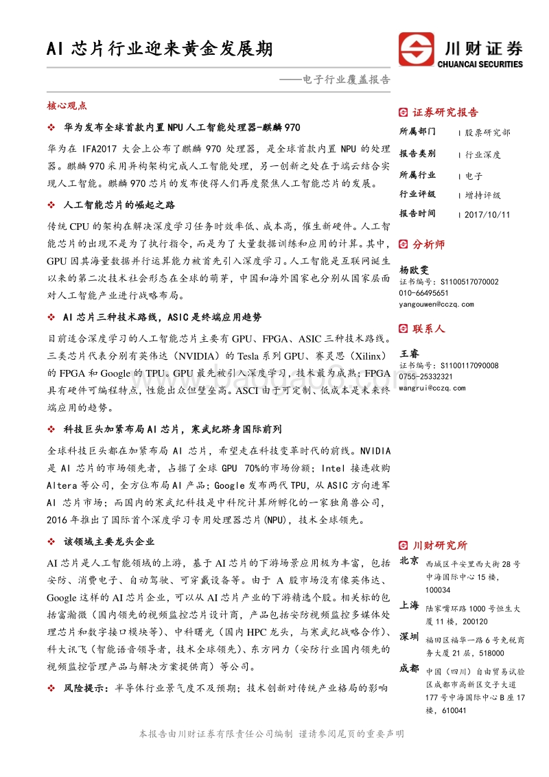 AI芯片行业迎来黄金发展期.pdf_第1页