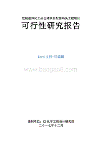 危险液体化工品仓储项目配套码头工程项目可行性研究报告.doc