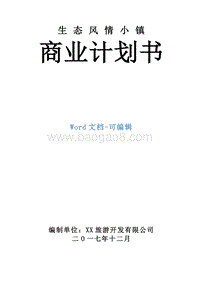 生态风情小镇商业计划书.doc