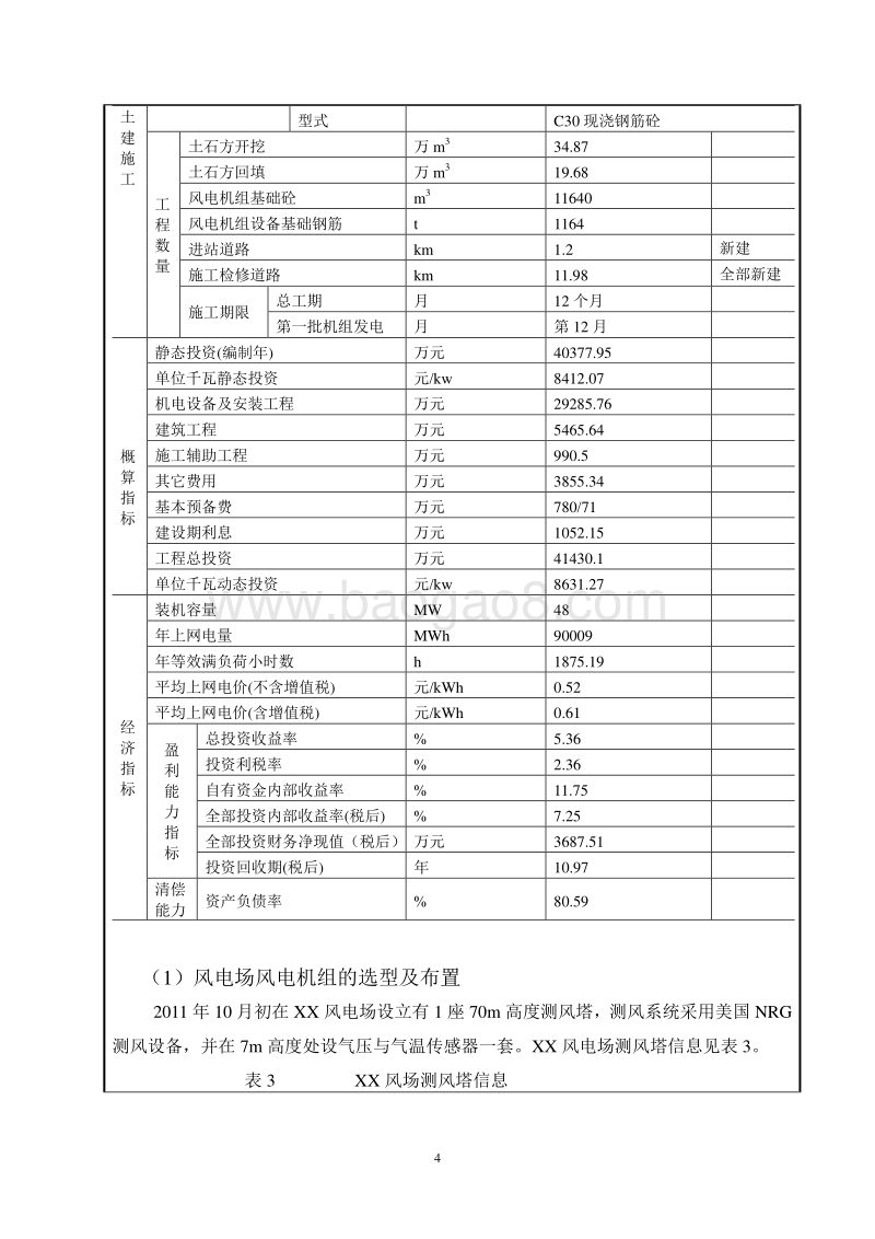 XX市 XX风电场工程环境影响报告表.doc_第4页