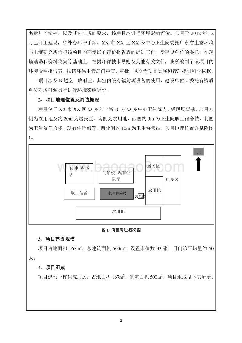 XX市 XX乡中心卫生院环境影响报告表.doc_第5页