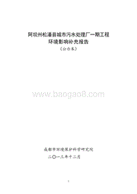 XX县城市污水处理厂一期工程补充报告.pdf