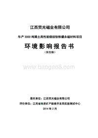 XX公司稀土高性能烧结钕铁硼永磁材料项目环境影响评价报告书.pdf