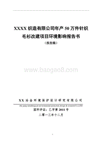XX公司针织毛衫改建项目环境影响评价报告书.doc