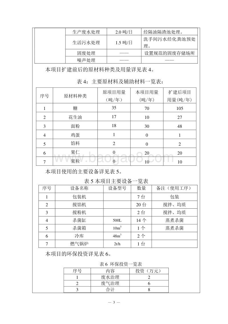 XX公司水果五仁馅料和预拌粉生产线扩建项目环境影响评价报告表.doc_第4页