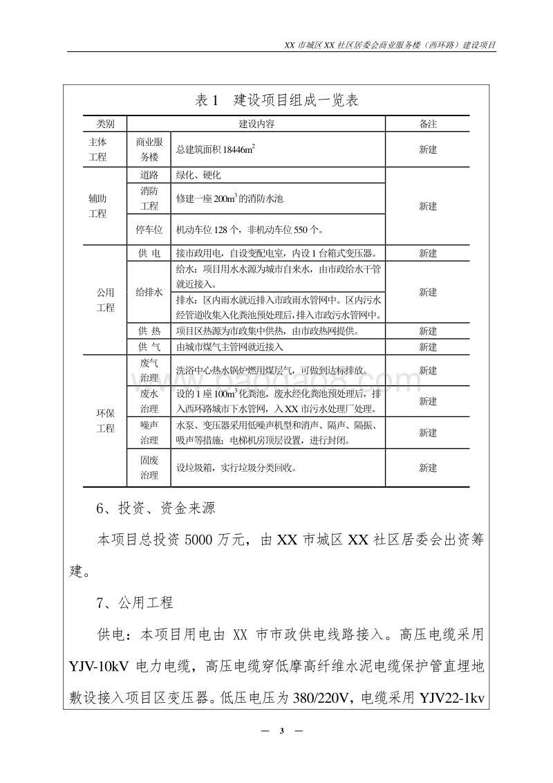 XX社区居委会商业服务楼建设项目环境影响评价报告表.doc_第3页