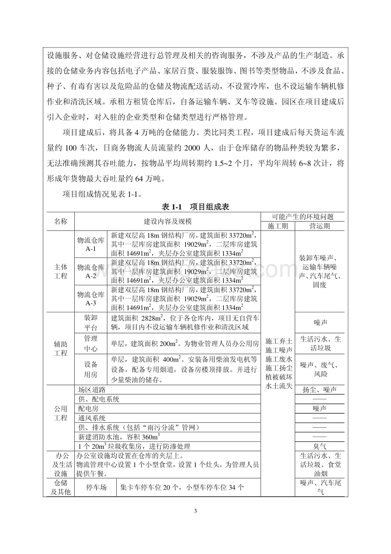 XX仓储设施项目环境影响评价报告表.pdf_第3页