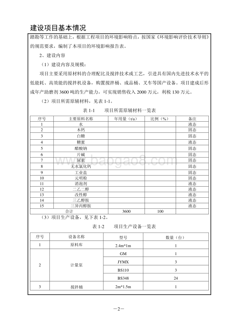 XX公司水泥助磨剂生产技术项目环境影响评价报告表.doc_第5页