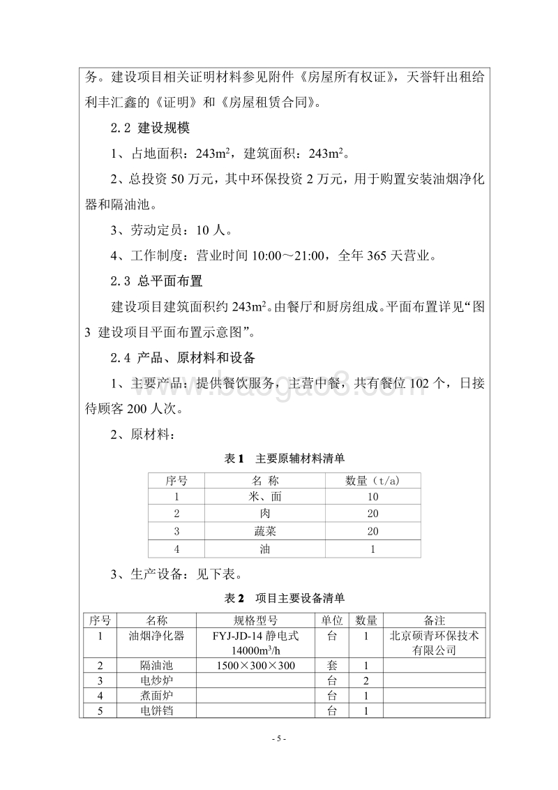 XX公司餐饮项目环境影响评价报告表.pdf_第5页