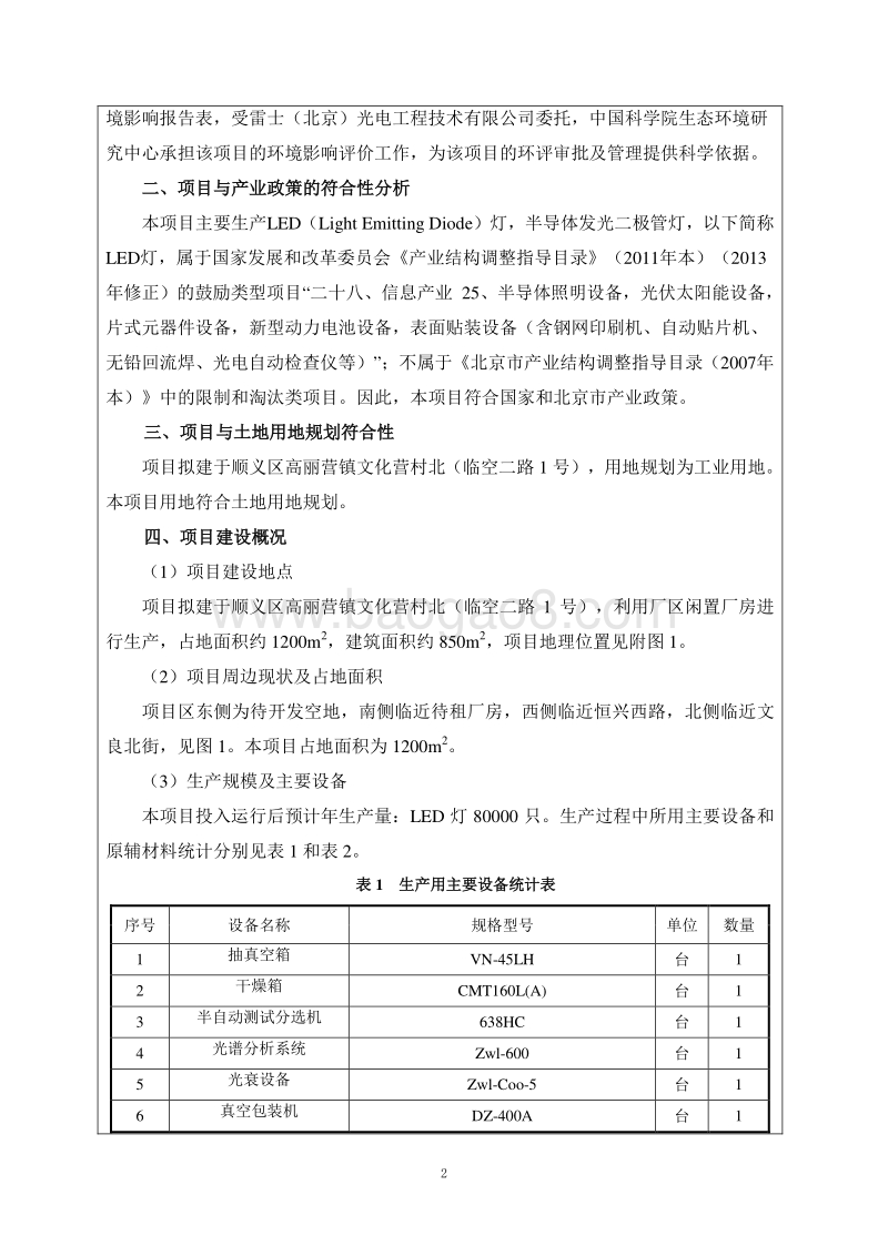 XX光电工程公司增加经营范围环境影响评价报告表.pdf_第5页
