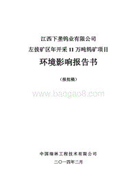 XX公司钨矿项目环境影响评价报告书.pdf