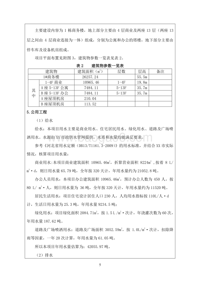 XX商务楼项目环境影响评价报告表.doc_第5页