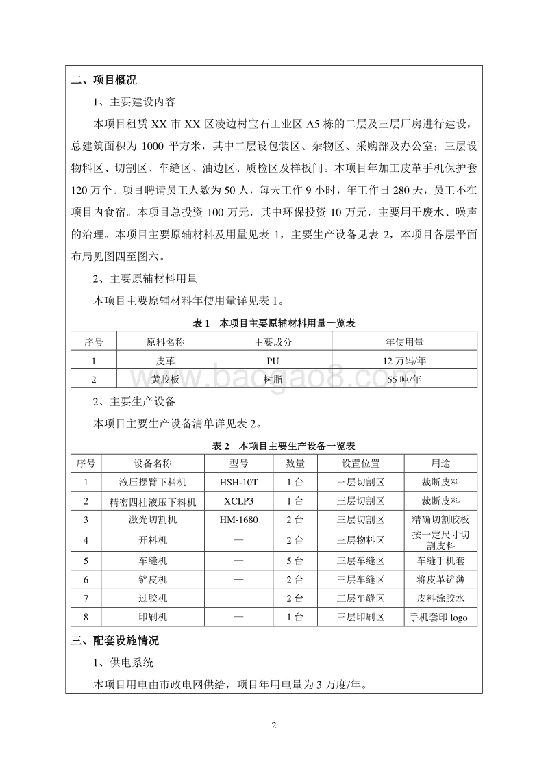 XX厂皮革手机保护套建设项目环境影响评价报告表.doc_第4页