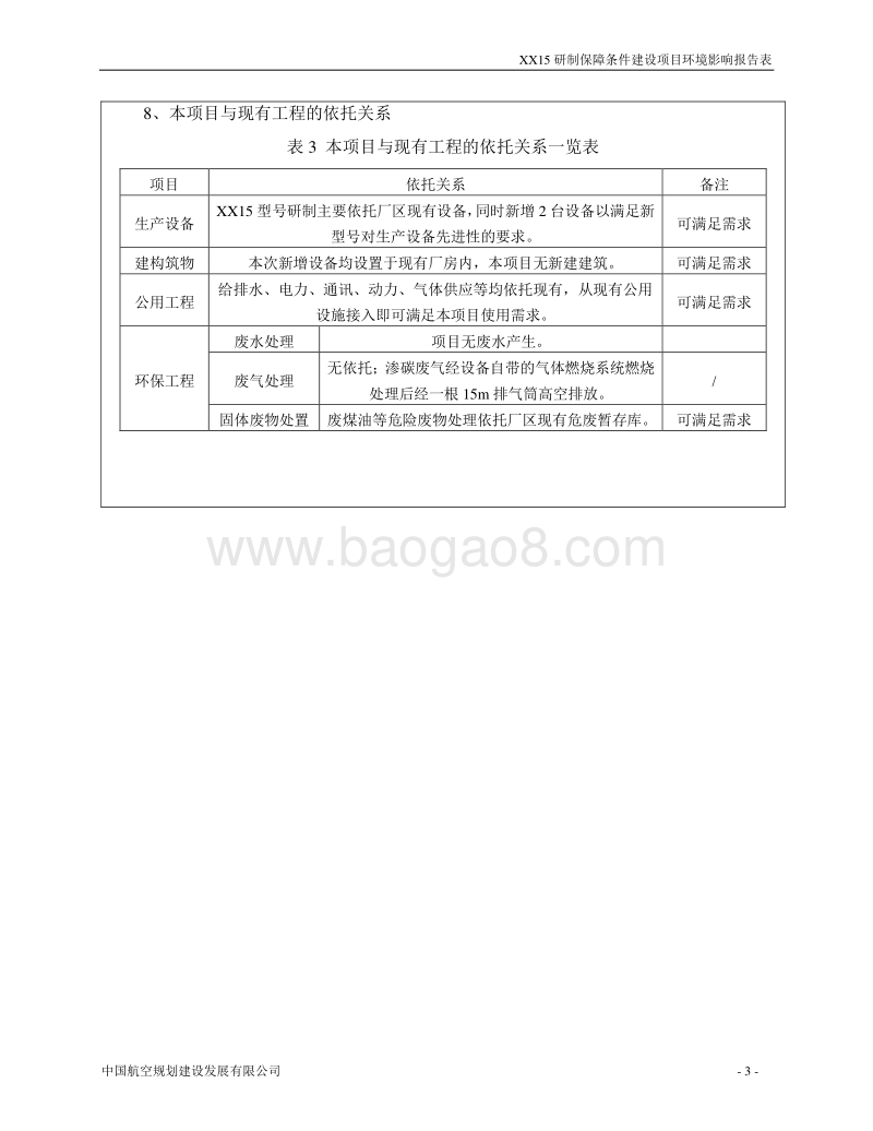 XX厂XX15研制保障条件建设项目环境影响评价报告表.doc_第3页