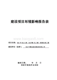 XX大道道路改造工程环境影响评价报告表.doc