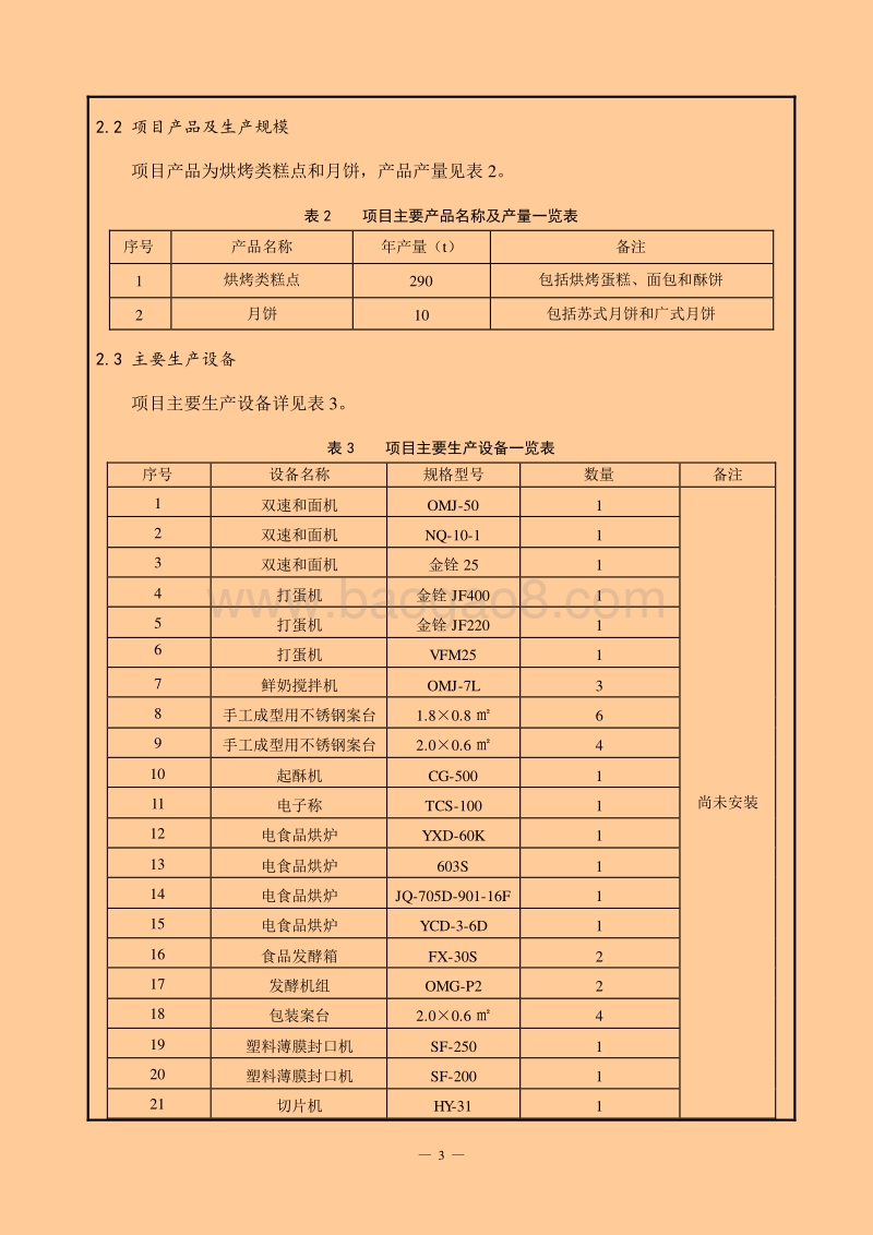 XX公司烘焙糕点产品项目环境影响评价报告表.pdf_第3页