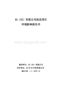 XX公司技术改革项目环境影响评价报告书.doc