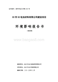 XX电池材料公司建设项目环境影响评价报告书.docx