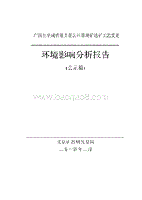 XX公司珊瑚矿选矿工艺变更项目环境影响报告书.pdf