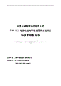 XX公司高性能电子级铜箔改扩建项目环境影响评价报告书.pdf